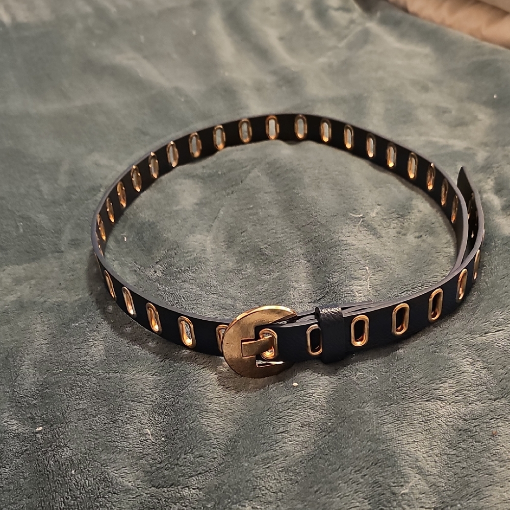 Elegant Blue and Gold Women's Belt